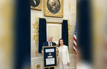El encuentro entre Donald Trump y la líder opositora venezolana María Corina Machado se realizó en Washington y generó expectativa a nivel internacional. FOTO: redes sociales.
