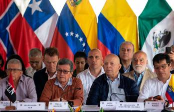 La delegación de paz agradeció los esfuerzos de los países garantes y del representante especial de Naciones Unidas. Reconoció el papel crucial de la Iglesia. FOTO cortesía