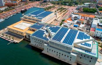 Techo solar de Celsia en el Centro de Convenciones de Cartagena. FOTOS: cortesía