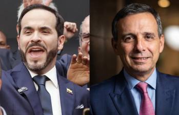 Abelardo de la Espriella, presidente de Colombia; y su ministro de Hacienda, Miguel Gómez. FOTO: Colprensa