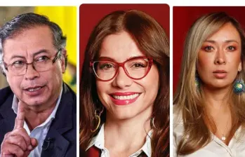 Gustavo Petro, presidente de Colombia; y las congresistas del partido Verde Caterine Juvinao y Katherine Miranda. FOTO: Colprensa, Congreso y Presidencia.