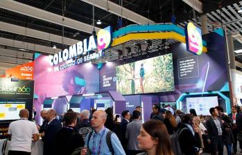 Colombia cuenta con un pabellón propio en la feria Mobile World Congres, que se celebra en Barcelona, España. FOTO cortesía presidencia Colombia