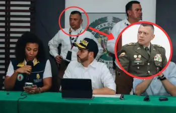 Jorge Delgado había acompañado al presidente en sus desplazamientos y servido como enlace con la Policía. Su salida ocurre mientras aparece mencionado en un expediente por un presunto caso de tráfico de influencias. FOTO: PRESIDENCIA Y POLICÍA NACIONAL.