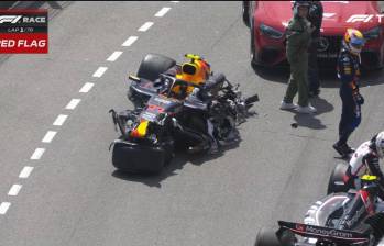 El GP de Mónaco de Fórmula 1 fue interrumpido tras un gran accidente. FOTO: CAPTURA DE VIDEO