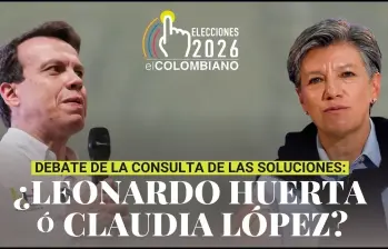 Leonardo Huerta y Claudia López de la consulta de las soluciones. Foto: El Colombiano