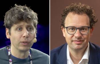 Sam Altman, CEO de OpenAI; y Dario Amodei, cofundador y CEO de Anthropic. FOTO: tomada de @direpuntoit.