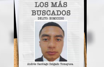 Ofrecen recompensa por información del homicida Andrés Delgado en Bogotá. Es uno de los más buscados actualmente. Foto: Secretaría de Seguridad. 