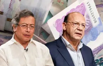 Gustavo Petro, presidente de Colombia; y Germán Ávila, ministro de Hacienda. FOTO: Cortesía.