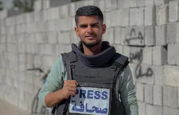 Saed Abu Nabhan, 25 años, Al-Ghad TV , 10 de enero de 2025. Foto: Reporteros sin fronteras.