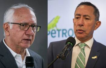 A la izquierda, el ministro de Saludo, Guillermo Jaramillo; a la derecha, el presidente de Ecopetrol, Ricardo Roa Barragán. FOTO: COLPRENSA