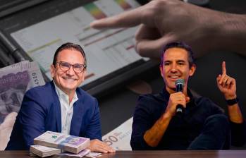 Los paisas David Vélez y Juan Carlos Mora son los líderes empresariales mejores calificadores en la medición Merco 2026. FOTO: Colprensa y El Colombiano.