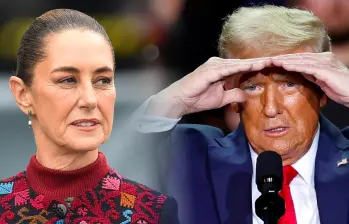 La presidenta Claudia Sheinbaum conversó con el presidente Donald Trump sobre los aranceles que impuso el estadounidense a México. FOTO: AFP