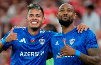  Camilo Durán y Kevin Median, los colombianos que sorprenden en el Qarabag. FOTO: GETTY 