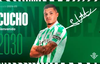 Esta fue la imagen con la que el Betis anunció el fichaje del jugador colombiano. FOTO REAL BETIS