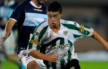 James Rodríguez compitiendo con la camiseta de Banfield de Argentina. FOTO: GETTY