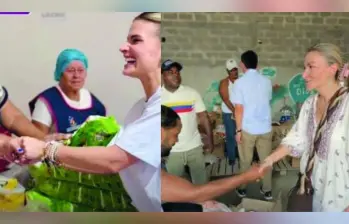 Ana Lucía Pineda, primera dama de la Nación, ha coordinado directamente ayudas humanitarias para las regiones afectadas. Tatiana Céspedes, esposa del vicepresidente José Manuel Restrepo, ha visitado zonas afectadas por el terremoto, entre esas el Chocó. Fotos: Redes sociales/Cortesía