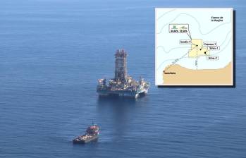 El pozo está ubicado a 42 kilómetros de la costa, en aguas de 1.285 metros de profundidad, y cerca de los descubrimientos de gas de Sirius-1, Sirius-2 y Copoazú-1, lo que refuerza el potencial gasífero de la zona. Foto: Cortesía Ecopetrol