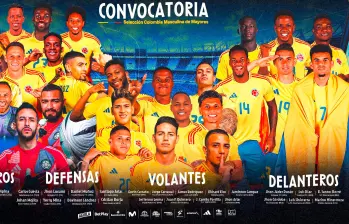 Esta es la imagen con la que la Federación compartió los convocados para los partidos frente a Brasil y Paraguay. FOTO FCF