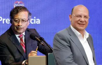 Gustavo Petro, presidente de Colombia; y Germán Ávila, ministro de Hacienda, son los responsables de la estabilidad fiscal del país. FOTO: Presidencia y Colprensa.