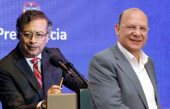 Gustavo Petro, presidente de Colombia; y Germán Ávila, ministro de Hacienda. FOTO: Presidencia y Colprensa.