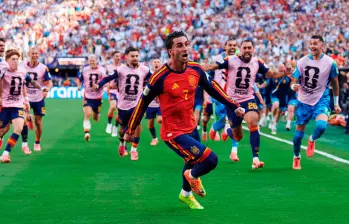 Ferran Torres celebrando el gol que le dio el mundial a España. FOTO: X SeFutbol