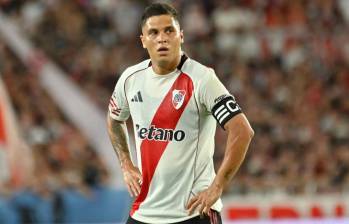 Juan Fernando Quintero suma su segundo periodo con River, luego de arribar en 2025. FOTO AFP
