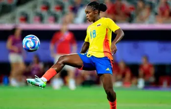 Linda Caicedo, una de las figuras de Colombia ante Brasil. FOTO AFP
