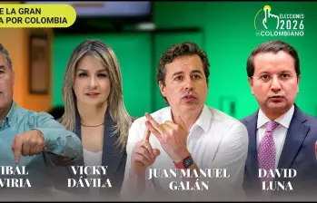 Aníbal Gaviria, Vicky Dávila, Juan Manuel Galán y David Luna.