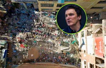Juan Esteban Calle, presidente del Grupo Argos, propuso sumar la capacidad del sector privado a la reconstrucción de las zonas afectadas por el terremoto. FOTO MANUEL SALDARRIAGA Y JULIO CÉSAR HERRERA 