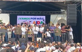 El candidato presidencial Iván Cepeda estuvo en Medellín este sábado 28 de marzo. FOTO: El Colombiano.