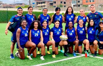 Las Tucanes, equipo colombiano femenino de rugby para los Juegos Bolivarianos. FOTO: Comité Olímpico Colombiano