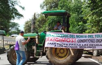 Los arroceros pedían al gobierno soluciones a los bajos precios, al contrabando y otros fenómenos que afectan el sector. FOTO: Tomada de redes sociales