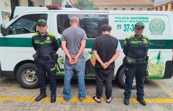 Los hechos ocurrieron en un hotel ubicado en el barrio Guayaquil. Los dos hombres están en manos de las autoridades. FOTO: Cortesía Policía