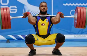 Yeison López, entre las figuras de Colombia en los Juegos Centroamericanos en Santo Domingo, oro y récord mundial. FOTO CORTESÍA COC