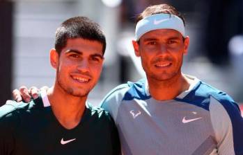 Carlos Alcaraz y Rafael Nadal, dos grandes del tenis mundial. FOTO X-ALCARAZ