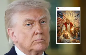 ¿Trump ahora se cree Jesús? Se enfrentó con el Papa y publica imagen donde se hace “el Mesías”