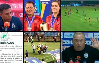 Imágenes de algunos de los sucesos que empañaron la Liga en la última fecha. FOTOS DIMAYOR