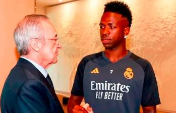 Florentino Pérez criticó duramente que no se le otorgara el Balón de Oro a Vinicius. FOTO REAL MADRID