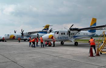 Con seis frecuencias semanales, Satena retoma la ruta Medellín - Caucasia - Medellín. FOTO cortesía Satena