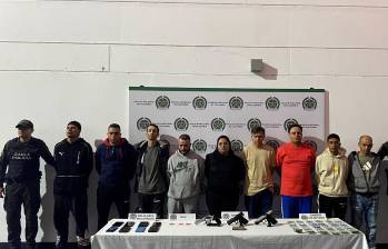 Imagen de los capturados de ‘La Matecaña’. Los 16 procesados quedaron vinculados a las investigaciones por los delitos que les fueron imputados, de acuerdo con la participación que la Fiscalía atribuye individualmente a cada uno. FOTO: Fiscalía.