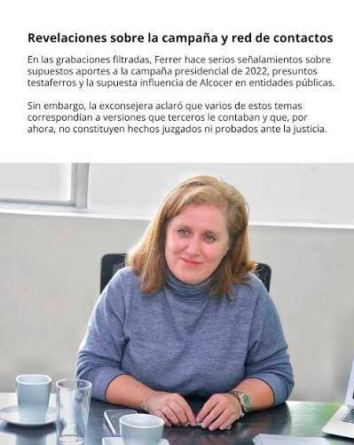 Exconsejera del Gobierno Petro señaló a Alcocer de lavado y tráfico de drogas