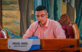 Miguel Ángel Bedoya Bedoya llegó con 18 años y 256 días al Concejo de Marinilla, luego de obtener 631 votos en las elecciones de 2023. Fue la tercera votación más alta en este municipio del Oriente antioqueño. FOTO: CORTESÍA