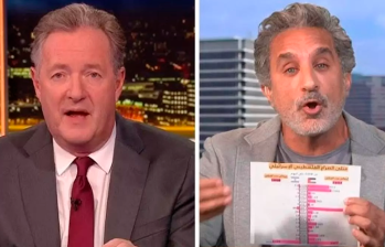 El comediante egipcio Bassem Youssef estuvo en el programa del polémico periodista británico Piers Morgan. FOTO: Captura de video