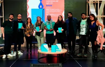 De izquierda a derecha: Julián Santamaría, Henry Alexander Gómez, Manuela Gómez, Tania Ganitsky, Luis Mallarino, Diana Echeverry, Santiago Erazo, John F. Galindo y Fadir Delgado. FOTO cortesía 