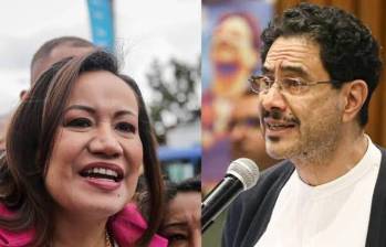 Carolina Corcho e Iván Cepeda compitieron en la consulta del Pacto en octubre, de la que Cepeda quedó ganador para ser candidato por ese partido a la Presidencia. FOTOS: Colprensa