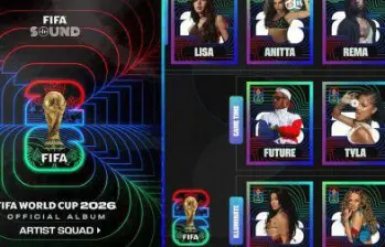 Los Ángeles Azules, Belinda, Nathanael Cano y Alejandro Fernández son algunos de los artistas que hacen parte del álbum. FOTO: FIFA