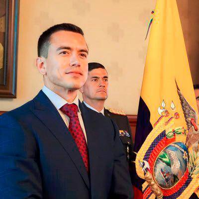 Daniel Noboa, presidente de Ecuador, solicitó la renuncia de la ministra de Energía y Minas, Andrea Arrobo. Foto: tomada de la cuenta de X de @DanielNoboaOK. 