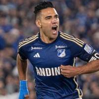 El delantero samario Radamel Falcao García, de 40 años, regresó a Millonarios en enero de este año para su “último baile”. FOTO colprensa