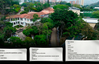 Hugo Alejandro Barrera Gómez ha estado vinculado al Colegio Mayor durante los últimos tres años por órdenes de prestación de servicios. FOTO MANUEL SALDARRIAGA Y CORTESÍA