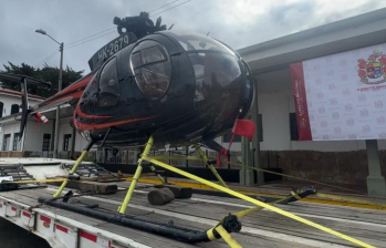 Helicóptero incautado por el Ejército. Foto: Ejército